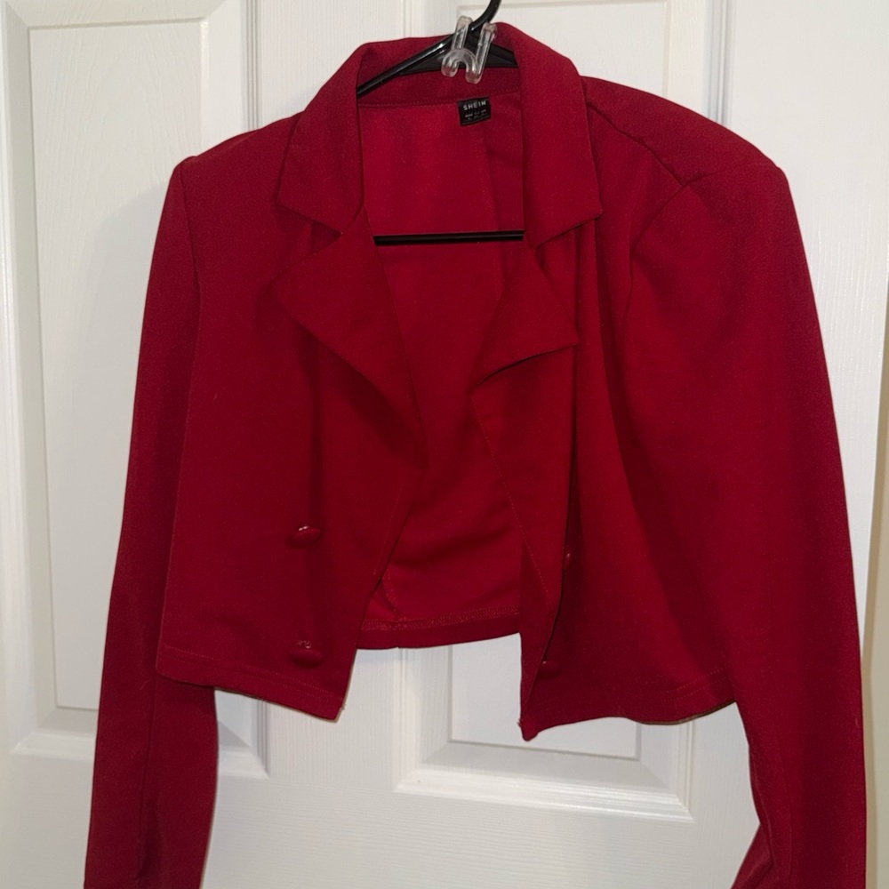 SHEIN Bold Red Blazer